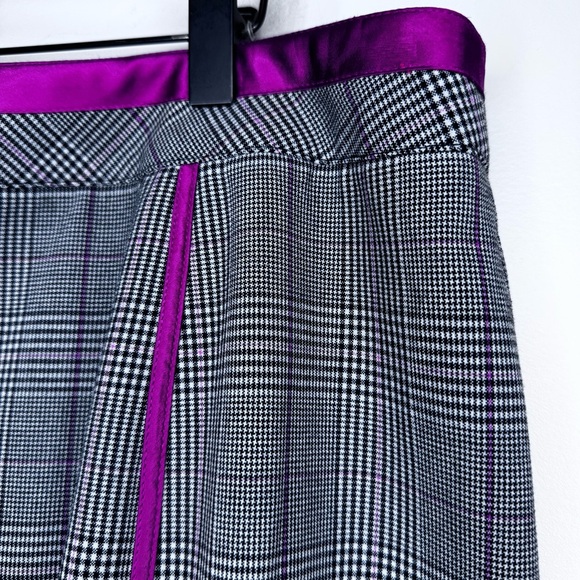 Lane Bryant Vintage Grey Plaid Mini Skirt Size 16 Preppy - Picture 7 of 9